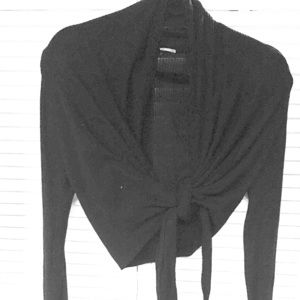 Black cropped cardigan from Urban Outfitters